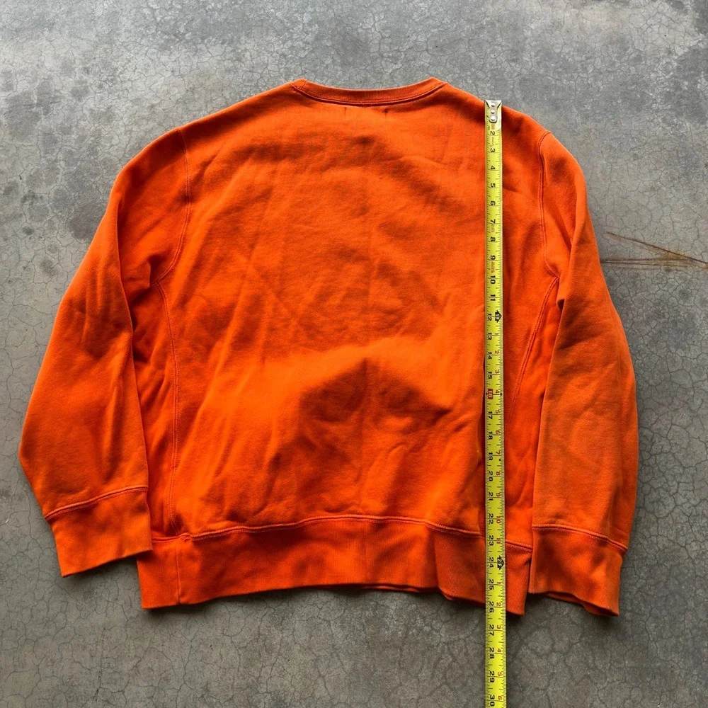 Polo Ralph Lauren Mens Orange Crewneck Sweatshirt Pony Logo Size L